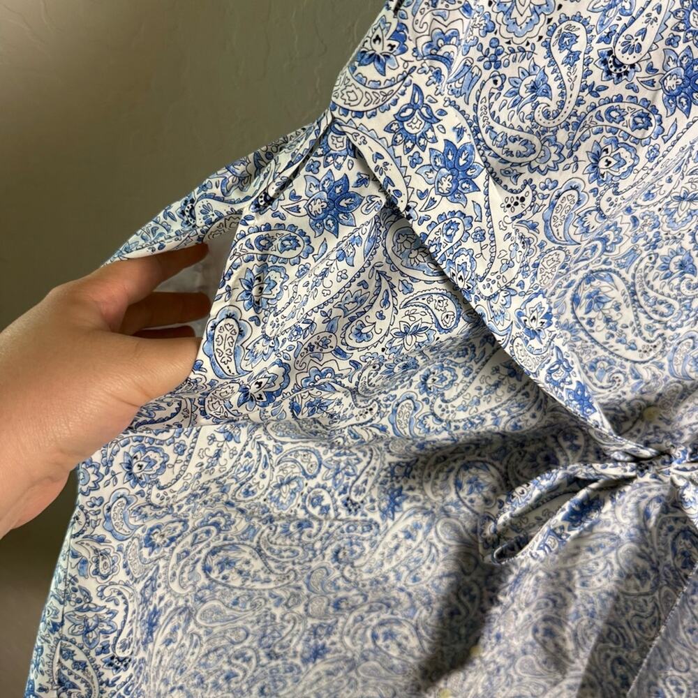 Talbots Poplin Shirtdress Dashing Paisley 18 NWT - Picture 6 of 13